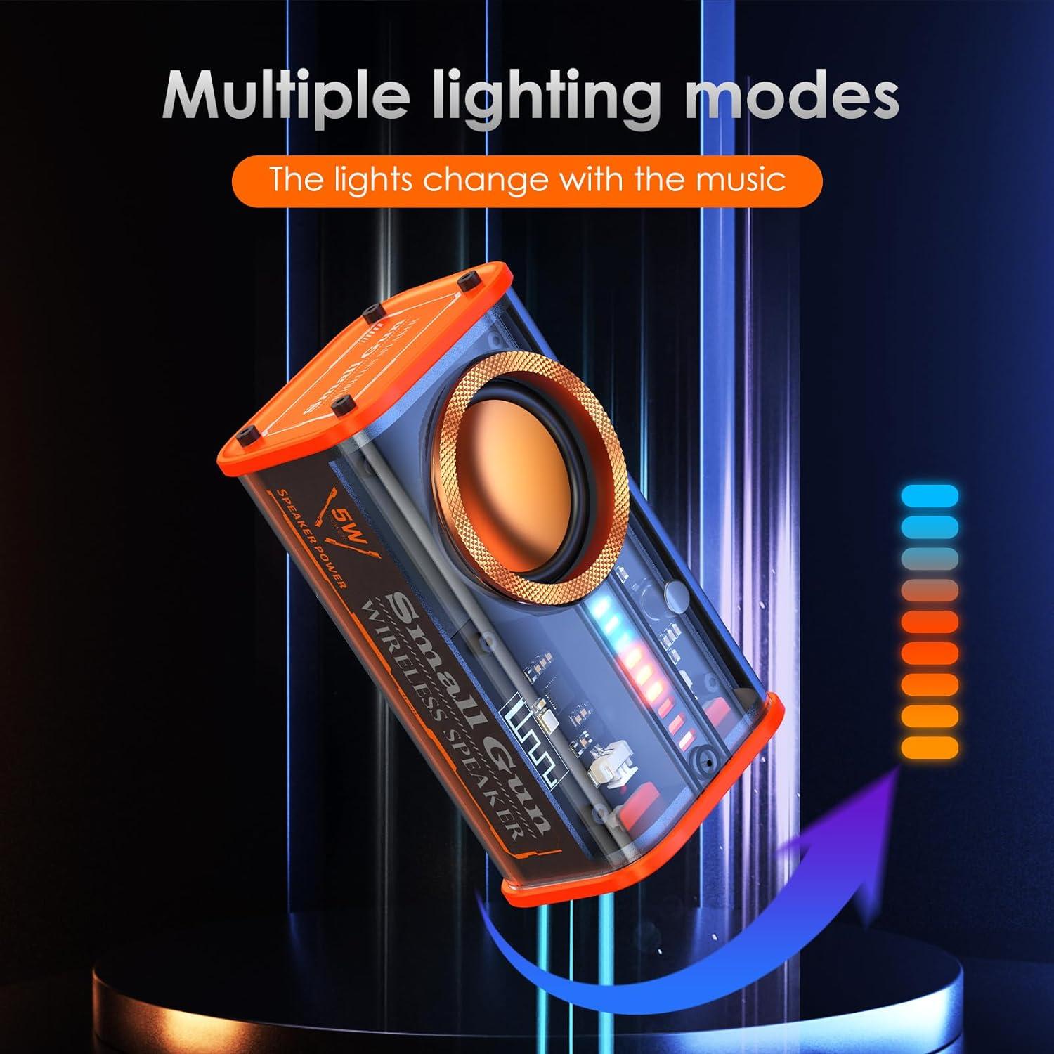 Altavoz Bluetooth Inalámbrico ZAKJ K07 Mini con Luces LED