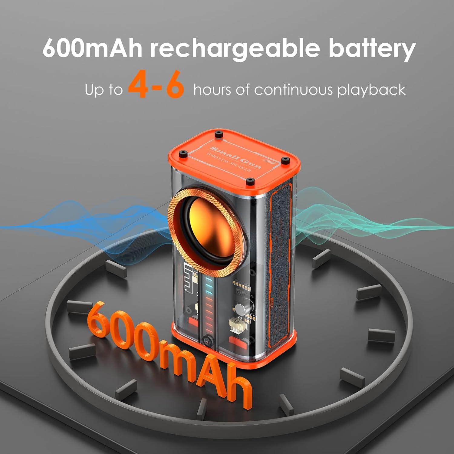 Altavoz Bluetooth Inalámbrico ZAKJ K07 Mini con Luces LED