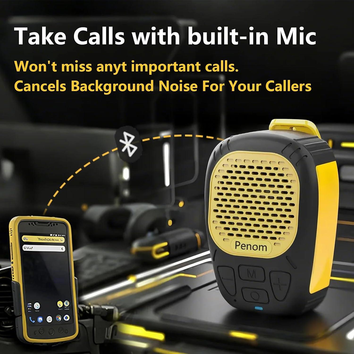 Altavoz Bluetooth portátil Envo amarillo IPX7 clip 30h