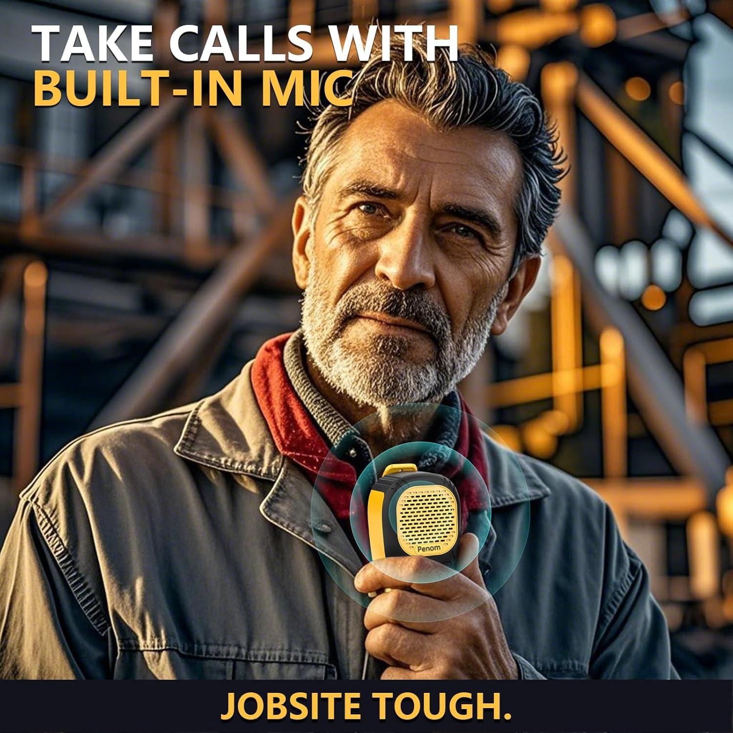 Altavoz Bluetooth portátil Envo amarillo IPX7 clip 30h