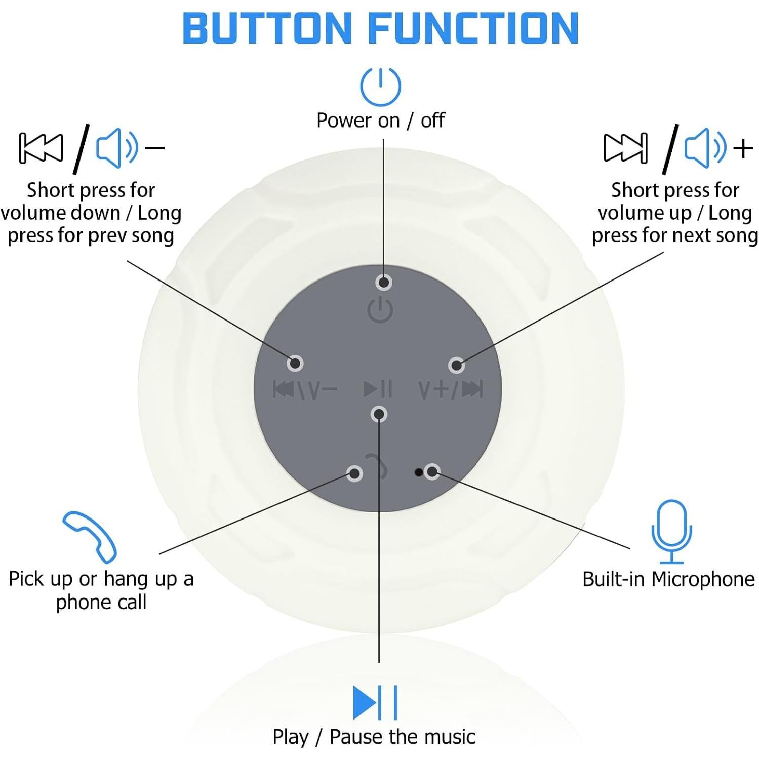 Altavoz Bluetooth Impermeable Annlend BTS200 para Ducha
