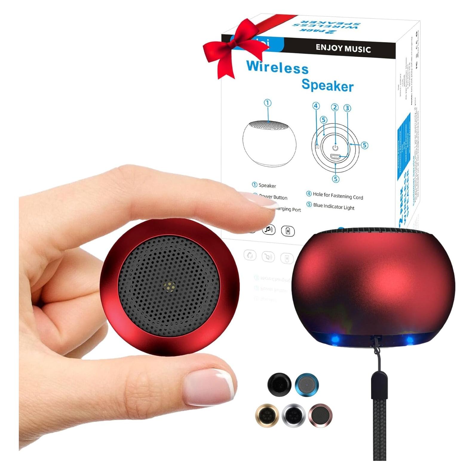 Altavoces Mini Bluetooth SEVENKA 2 Pack 3W Portátiles Rojo