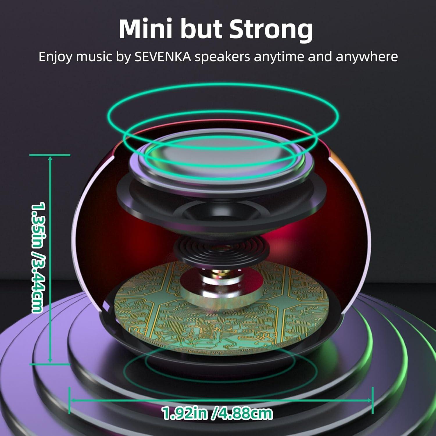 Altavoces Mini Bluetooth SEVENKA 2 Pack 3W Portátiles Rojo