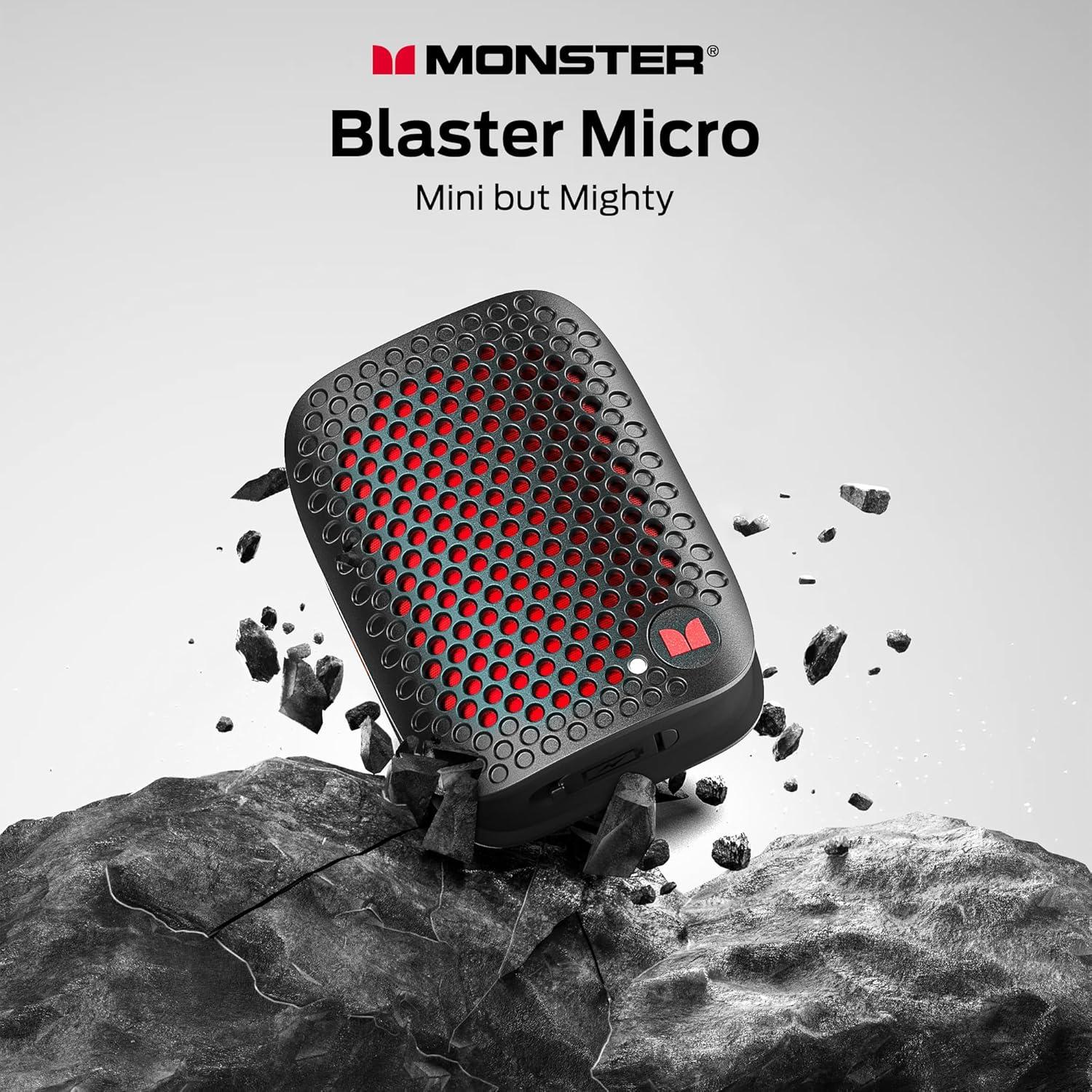 Altavoz Bluetooth Monster Blaster Micro IPX7 12h Negro