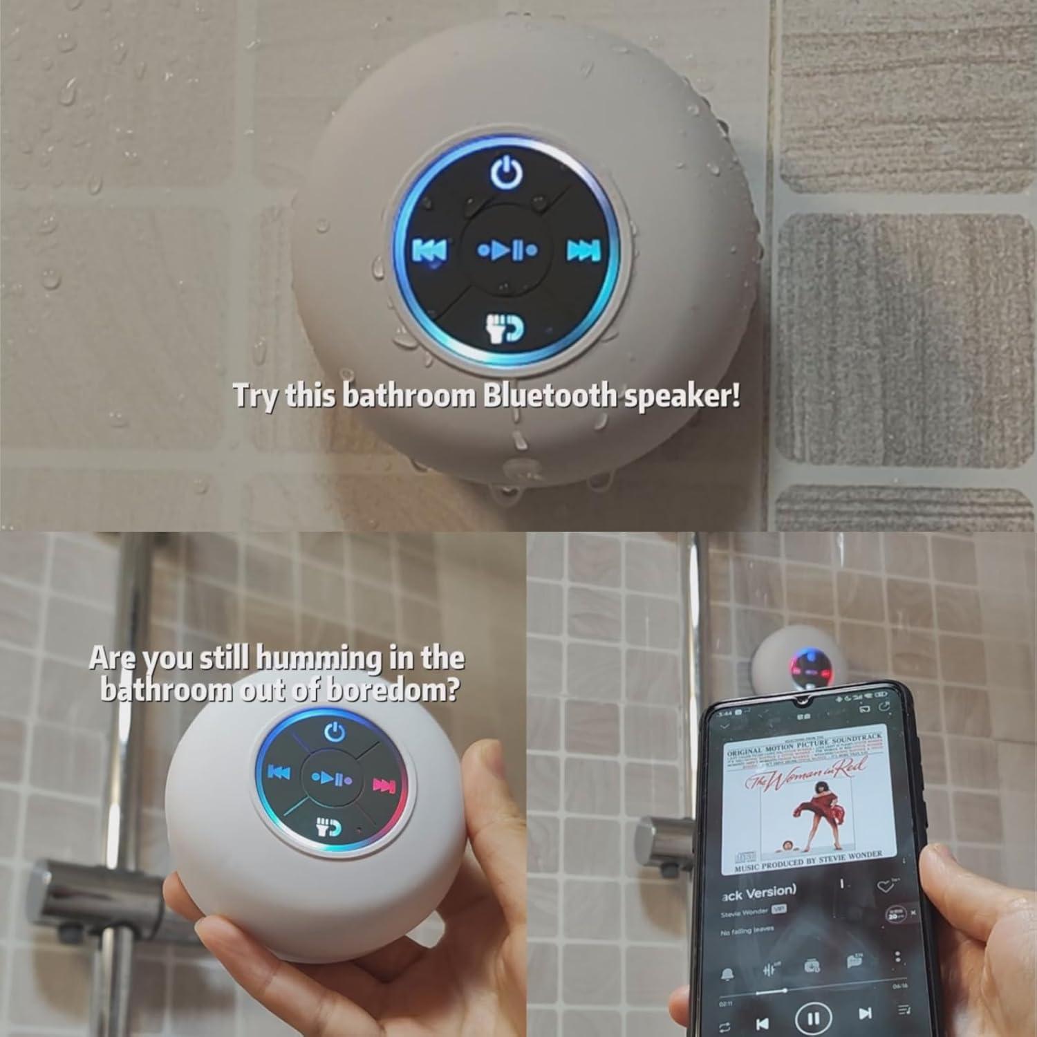 Altavoz Bluetooth Impermeable Luzsco con Ventosa y LED