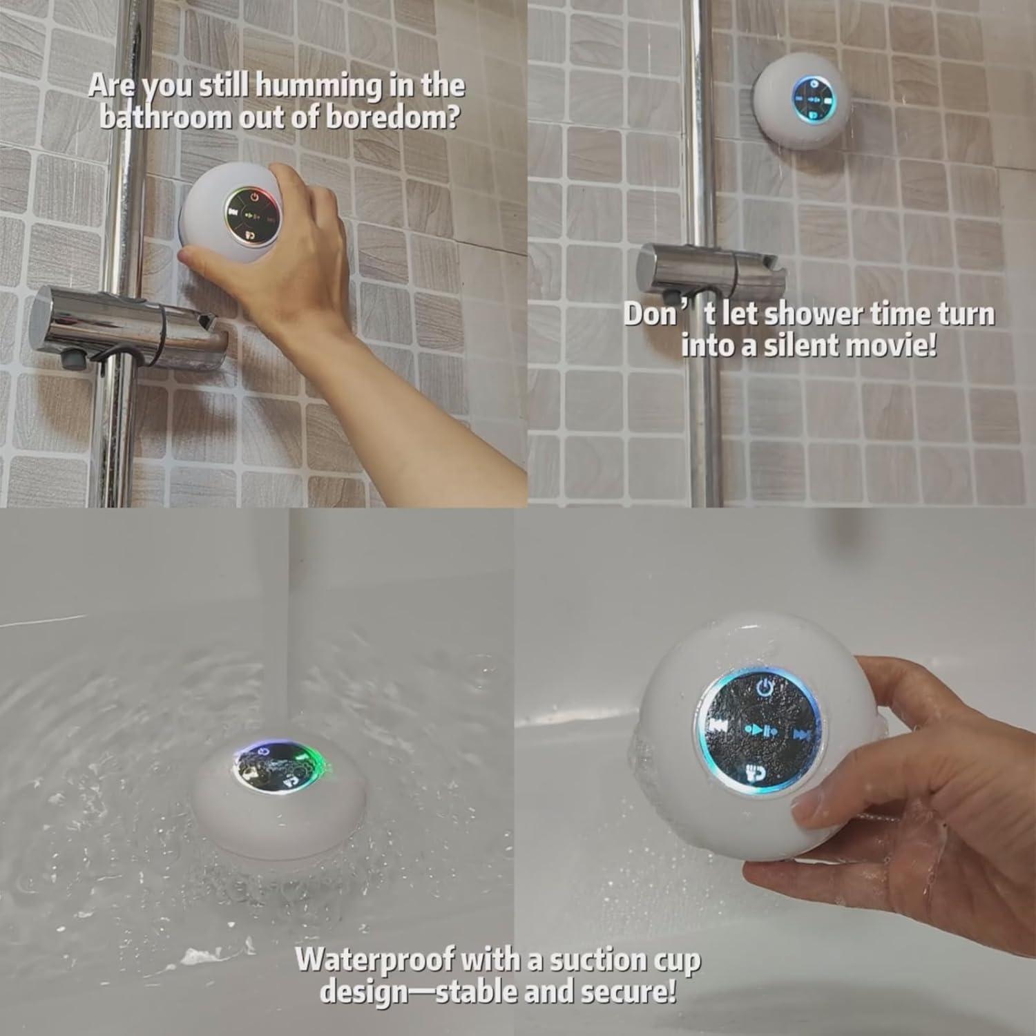 Altavoz Bluetooth Impermeable Luzsco con Ventosa y LED