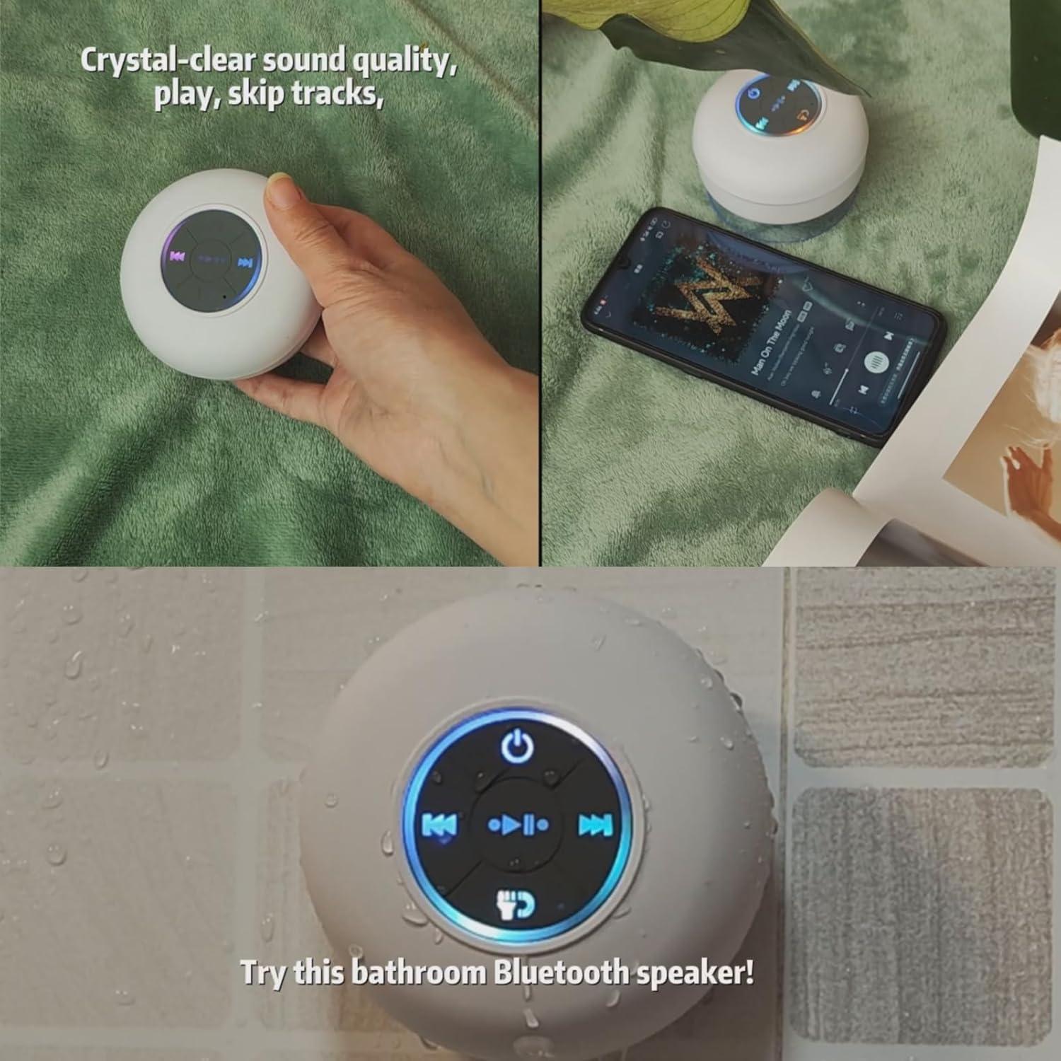 Altavoz Bluetooth Impermeable Luzsco con Ventosa y LED