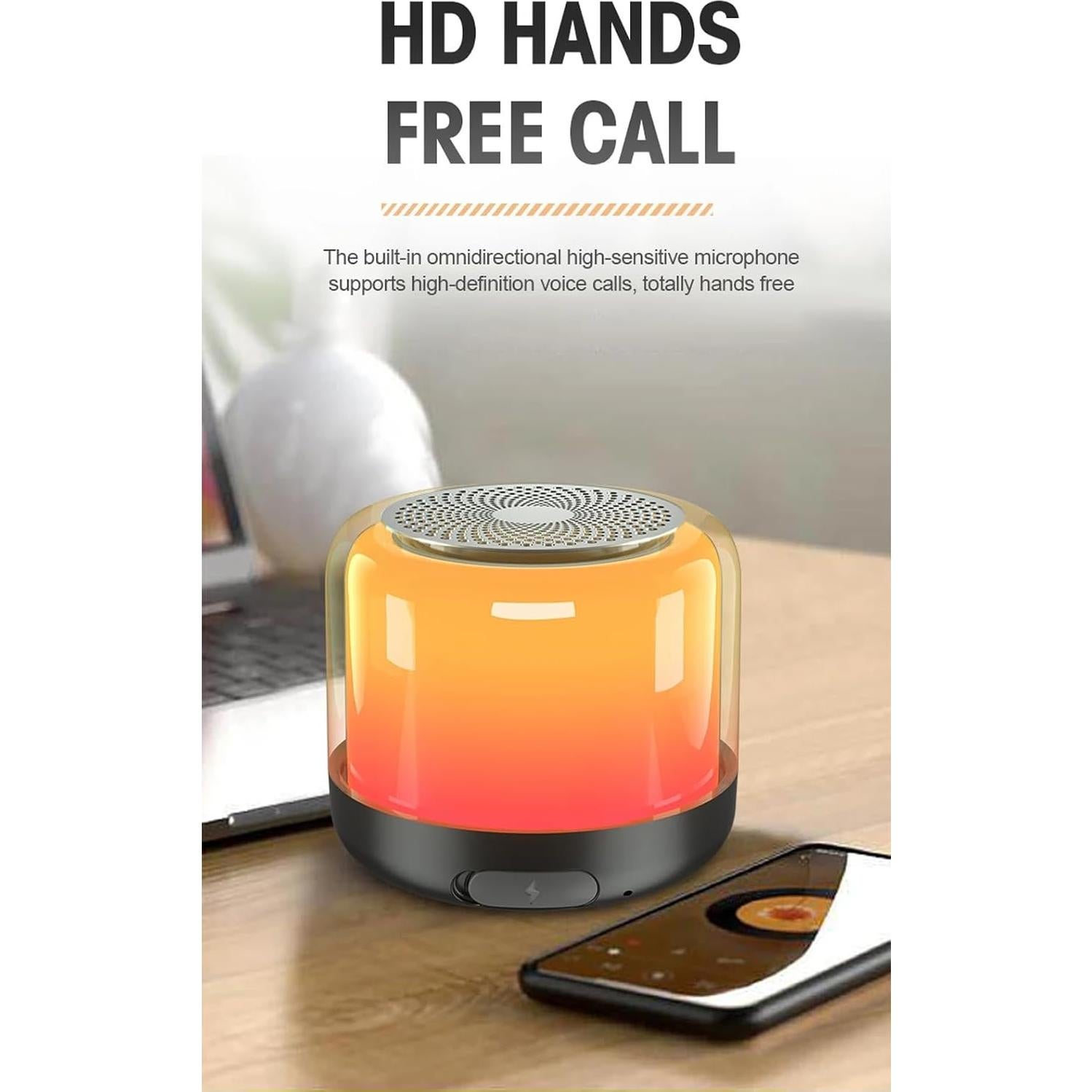 Altavoz Bluetooth QOFE Mini 5W Impermeable con Luces LED