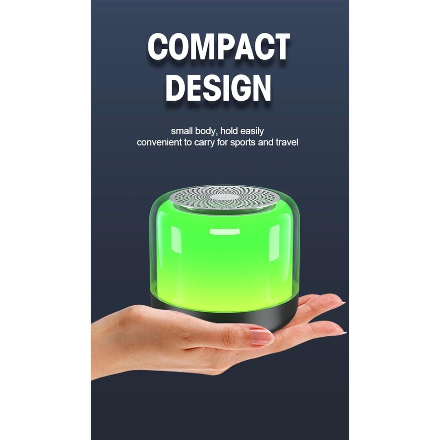 Altavoz Bluetooth QOFE Mini 5W Impermeable con Luces LED