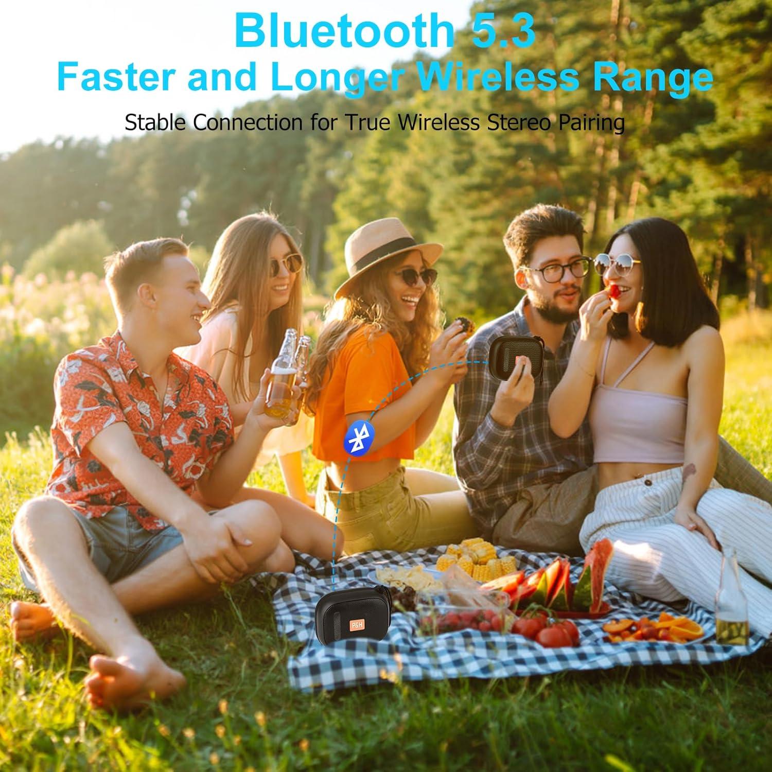 Altavoz Bluetooth Portátil Hopjuery TG394 Negro Impermeable IPX7