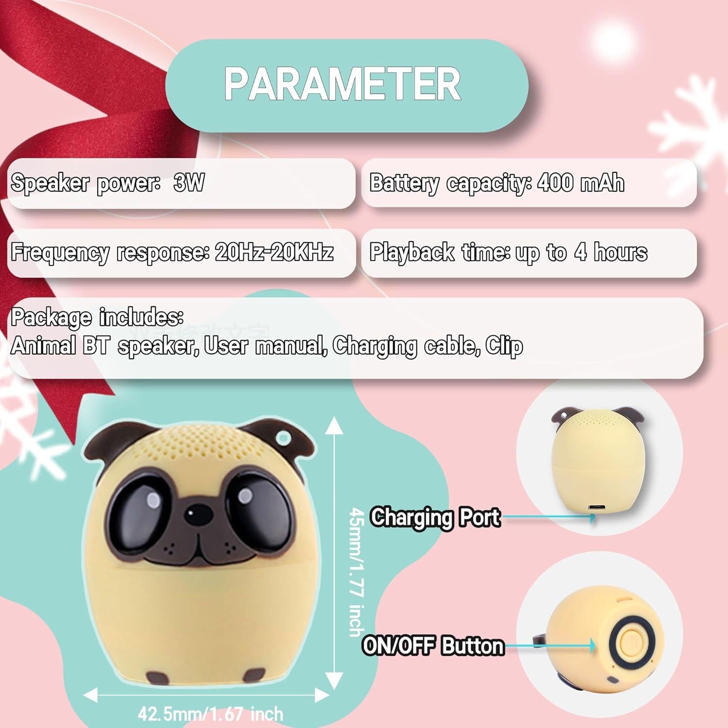 Altavoz Mini Bluetooth Inalámbrico Sodomi BM6D 1.77" Amarillo