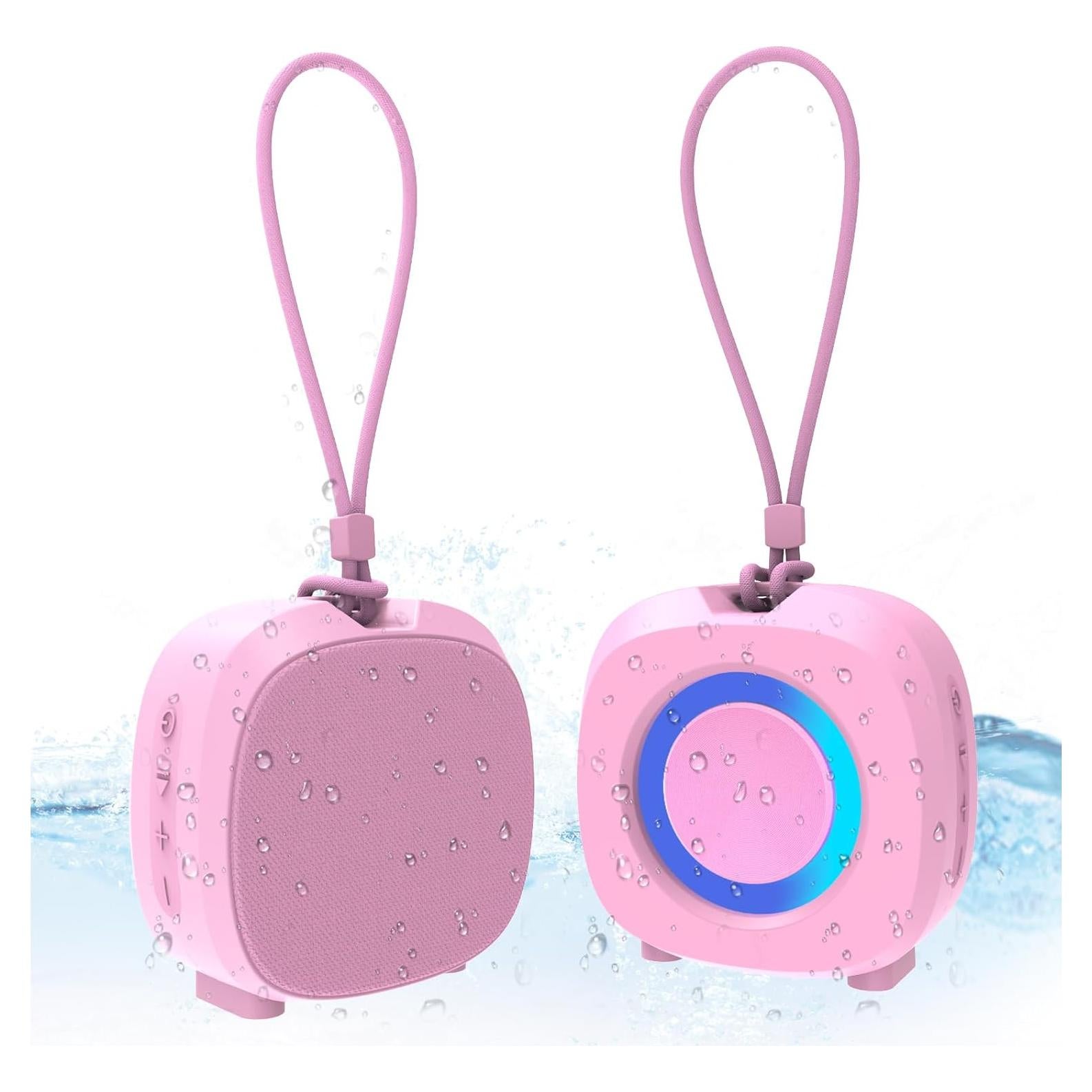Altavoz Bluetooth Portátil WUIUHOU IPX5 Rosa con RGB