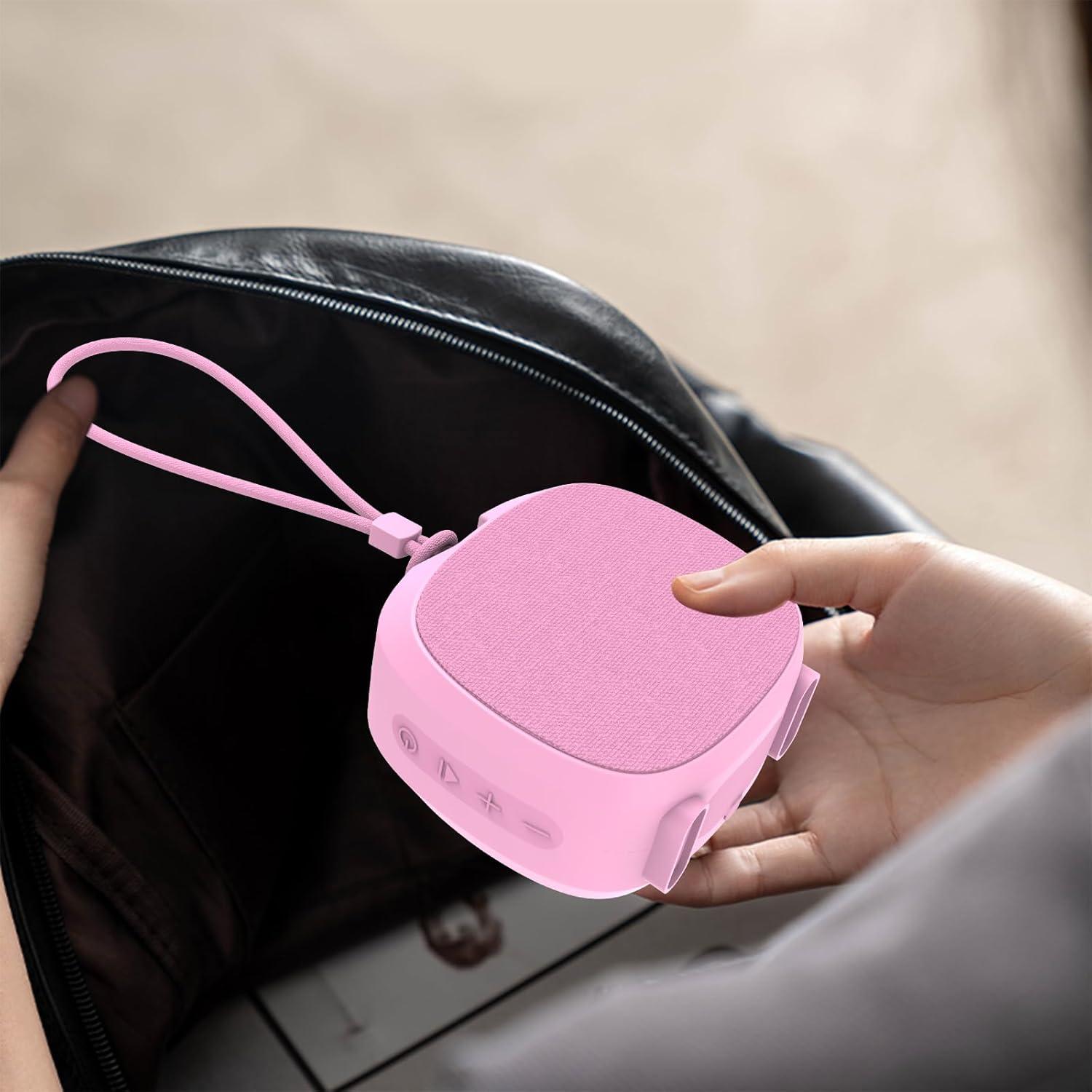 Altavoz Bluetooth Portátil WUIUHOU IPX5 Rosa con RGB