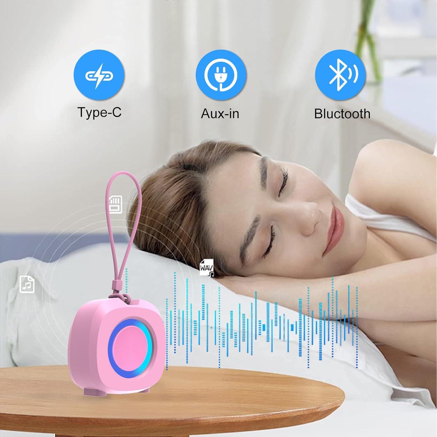 Altavoz Bluetooth Portátil WUIUHOU IPX5 Rosa con RGB