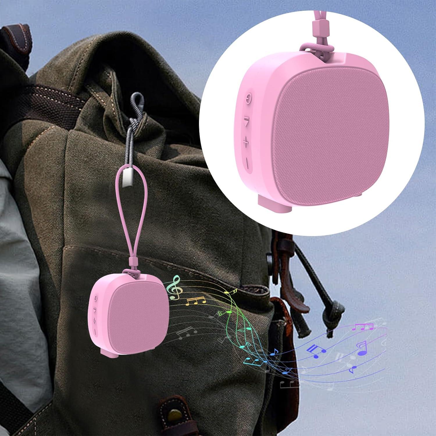 Altavoz Bluetooth Portátil WUIUHOU IPX5 Rosa con RGB