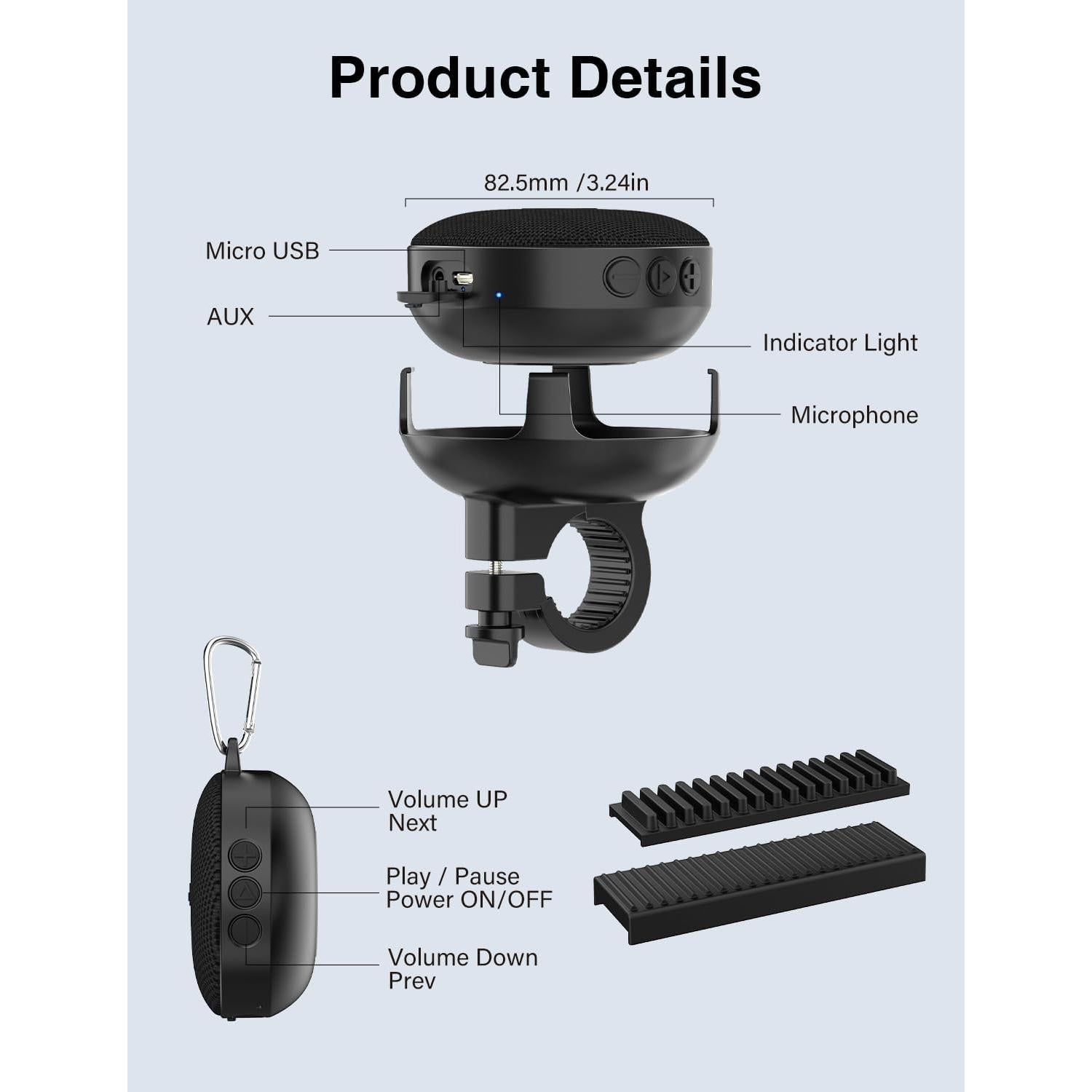 Altavoz Bluetooth Portátil Onforu para Bicicleta IP65