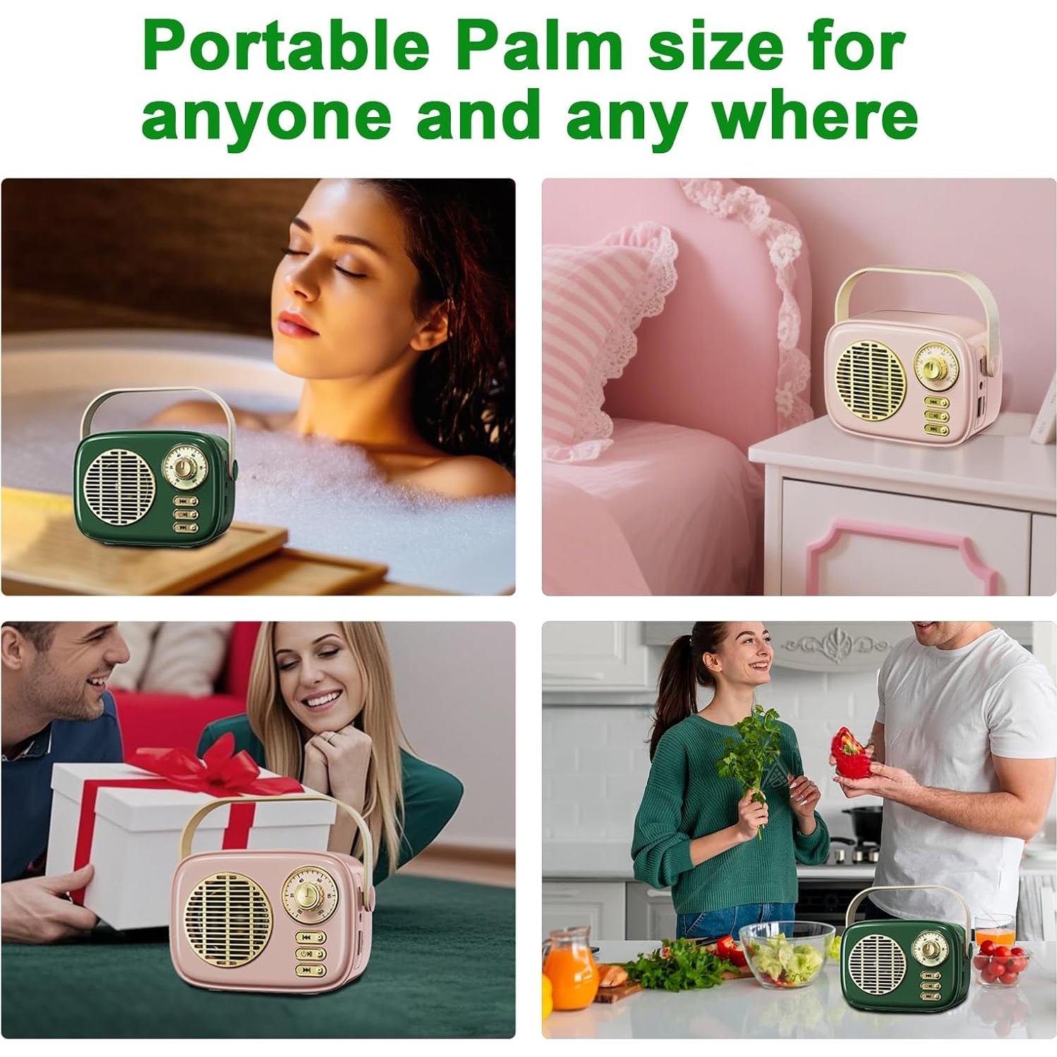 Altavoz Bluetooth Retro Dosmix T8Mini Verde Inalámbrico 10.9cm