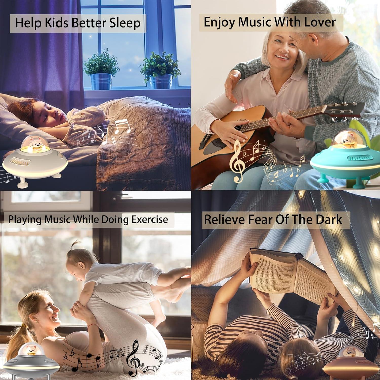 Altavoz Bluetooth Baolira ZS-01 con Luz Nocturna - Azul