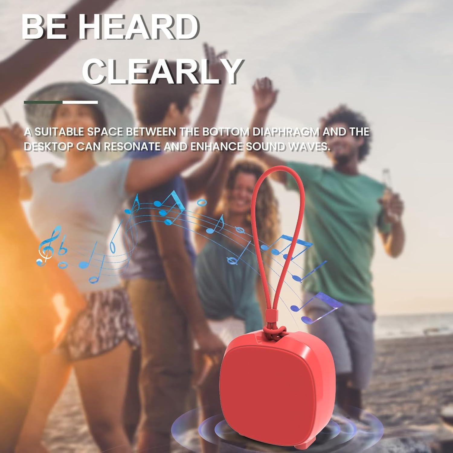 Altavoz Bluetooth Peicheng IPX5 Portátil Rojo 5W con Luces RGB