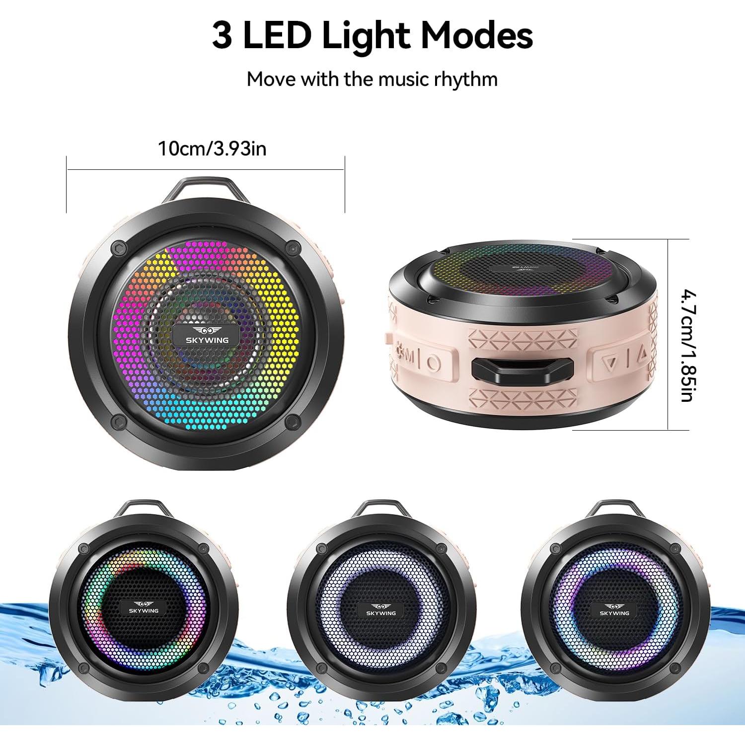 Altavoz de Ducha Inalámbrico SKYWING S6 Rosa IPX7 20H