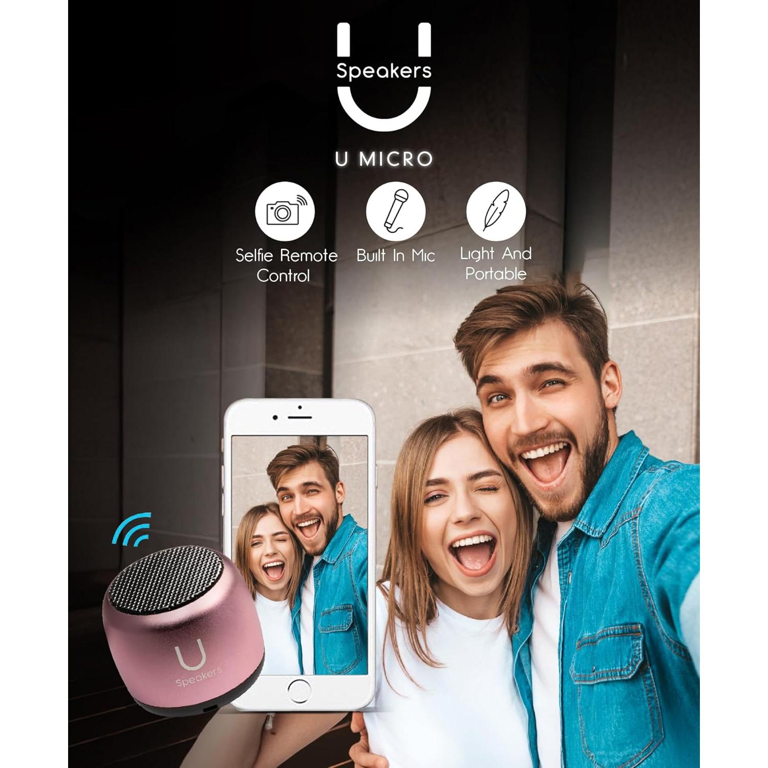 Altavoz portátil Bluetooth Fashionit U Micro Rosa 5.0