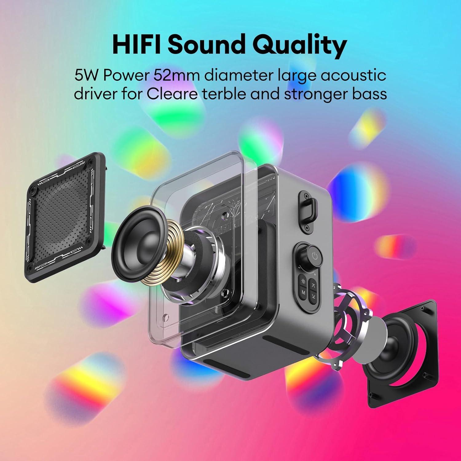 Altavoz Bluetooth XINGLINSHOE TFY0201 5W con Luces RGB