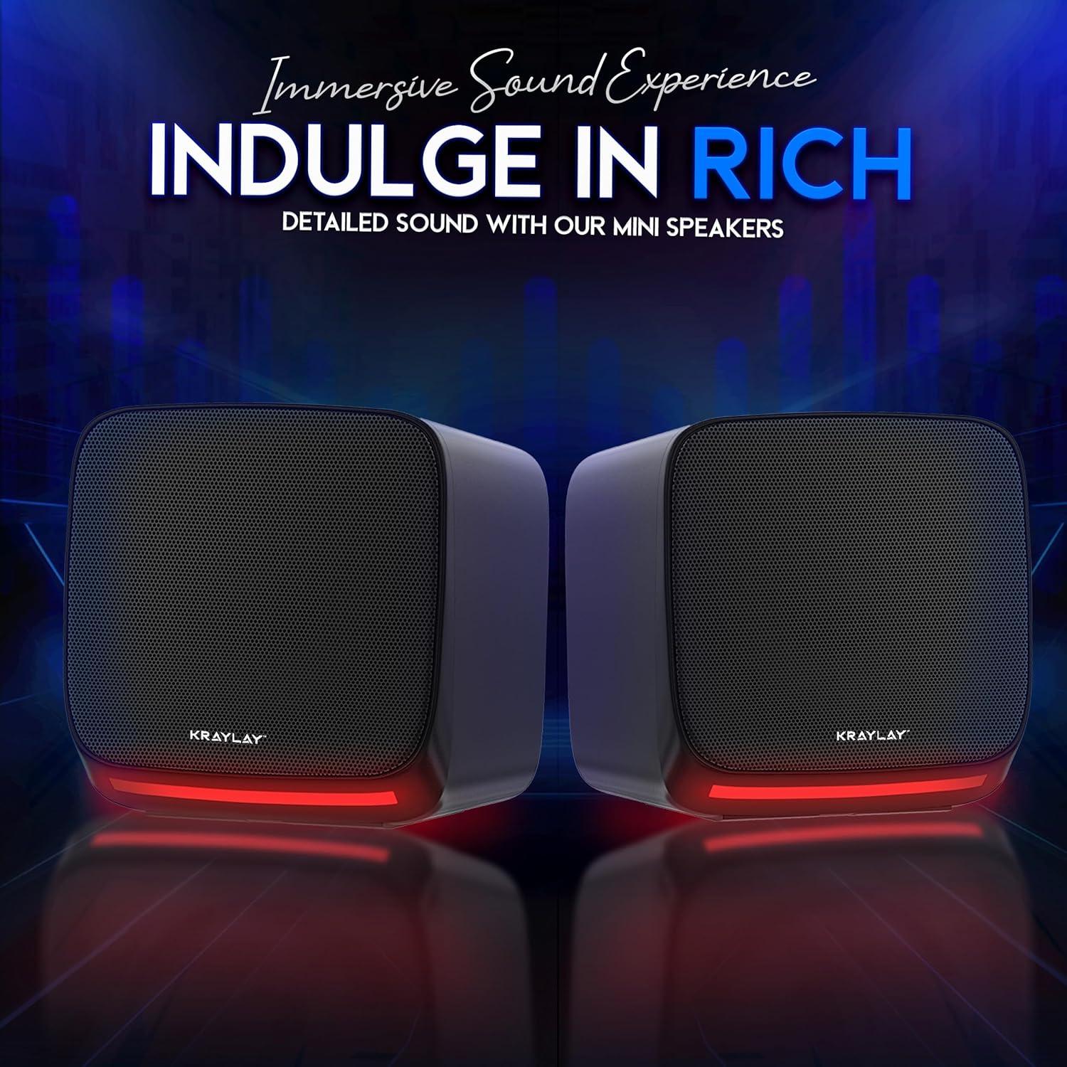 Altavoces Multimedia Havit RM-190X con Luz LED RGB - 3W