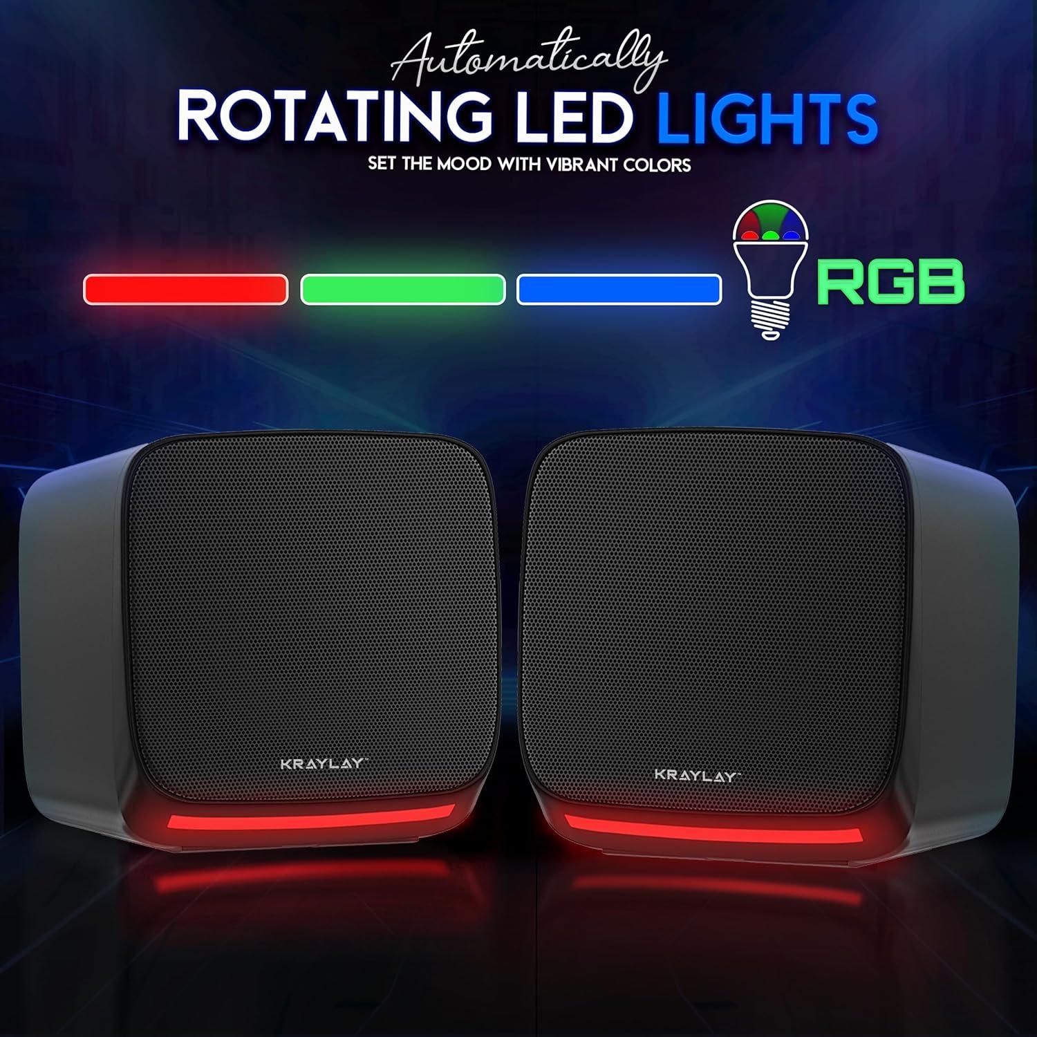 Altavoces Multimedia Havit RM-190X con Luz LED RGB - 3W