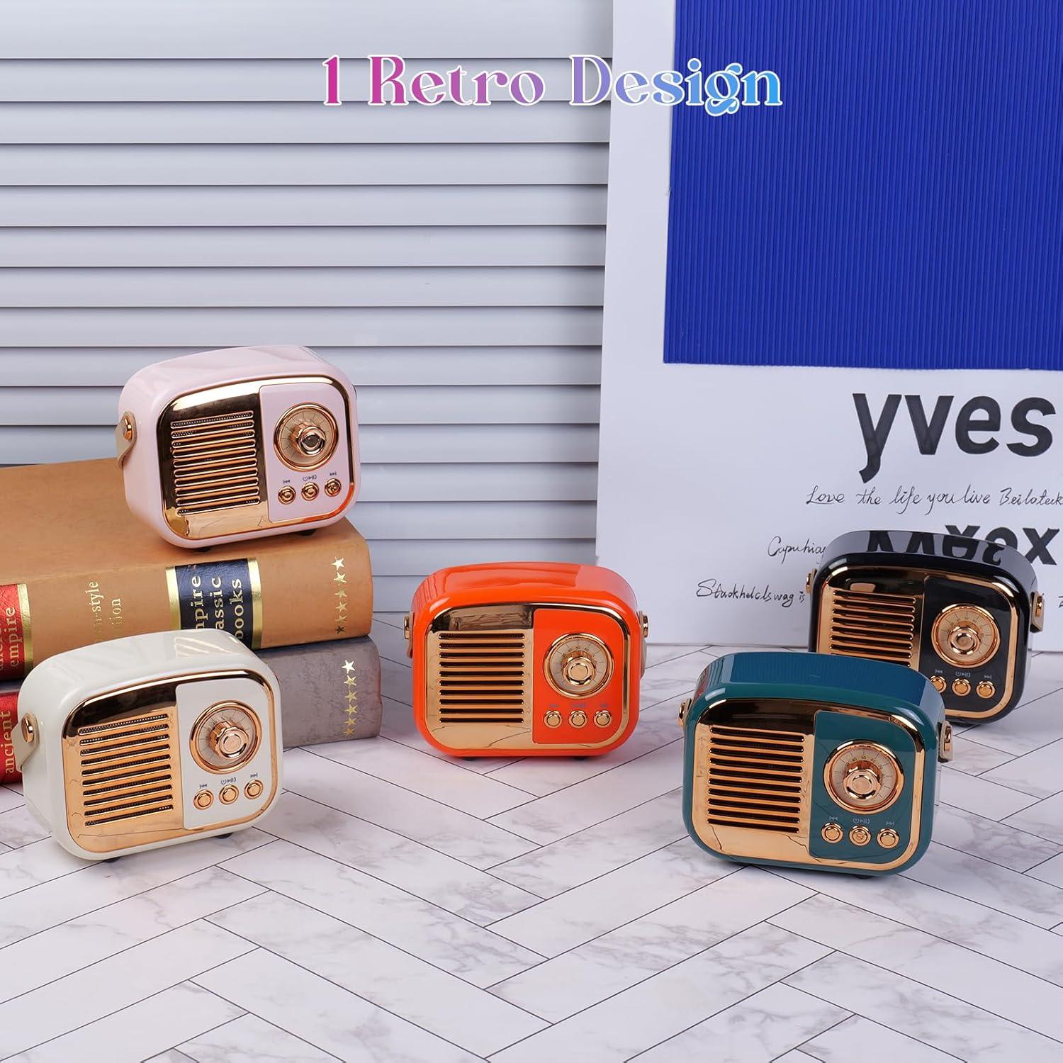 Altavoz Bluetooth Retro Aresrora Mini 3W Negro - Diseño Vintage