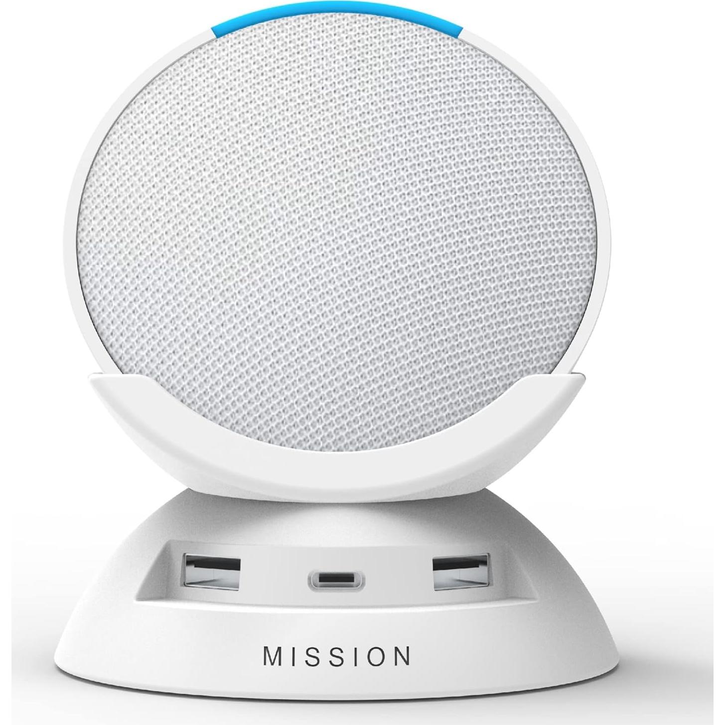 Soporte Cargador USB-C y USB-A para Echo Pop 2023