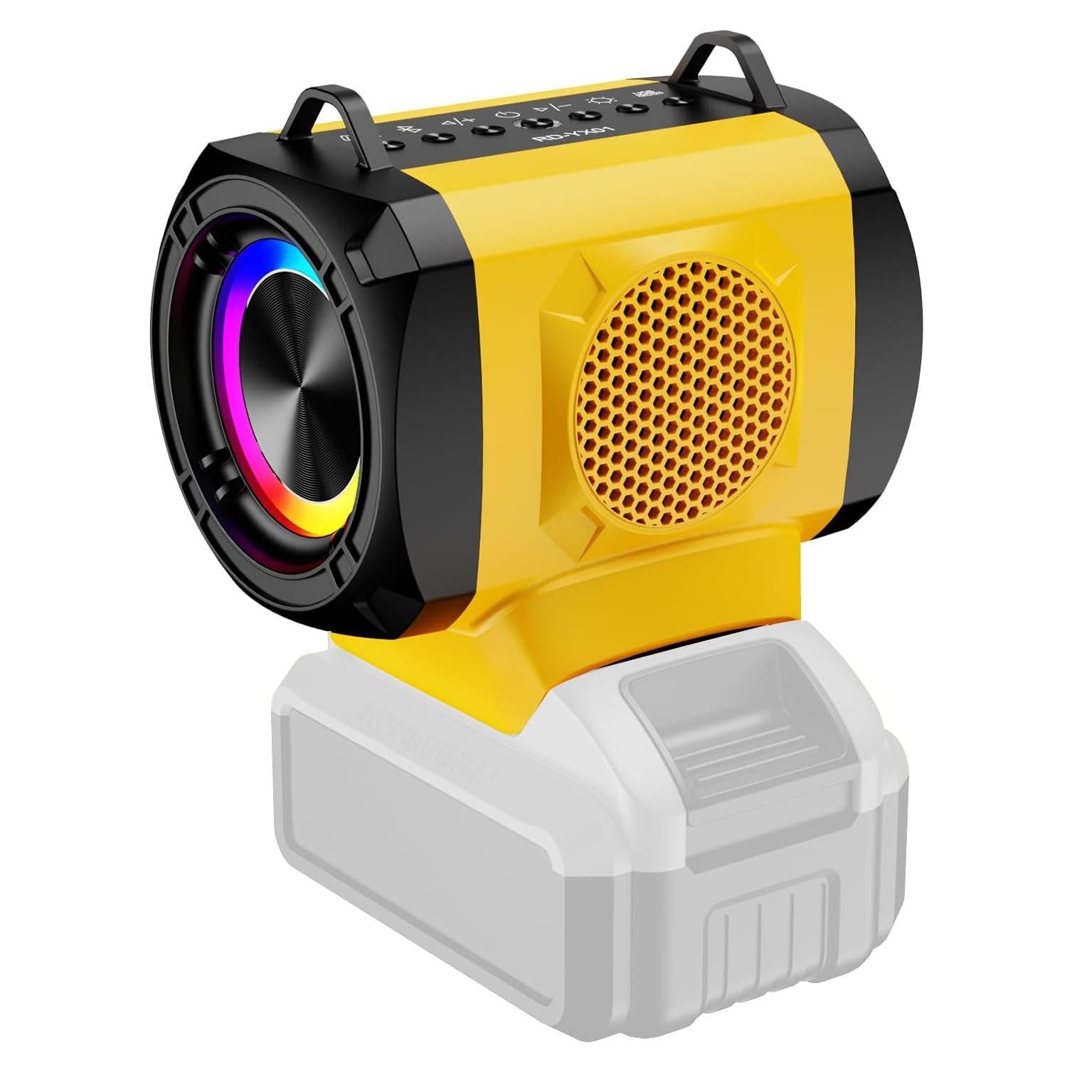 Altavoz Bluetooth Dewalt 20W con USB-C y luces LED