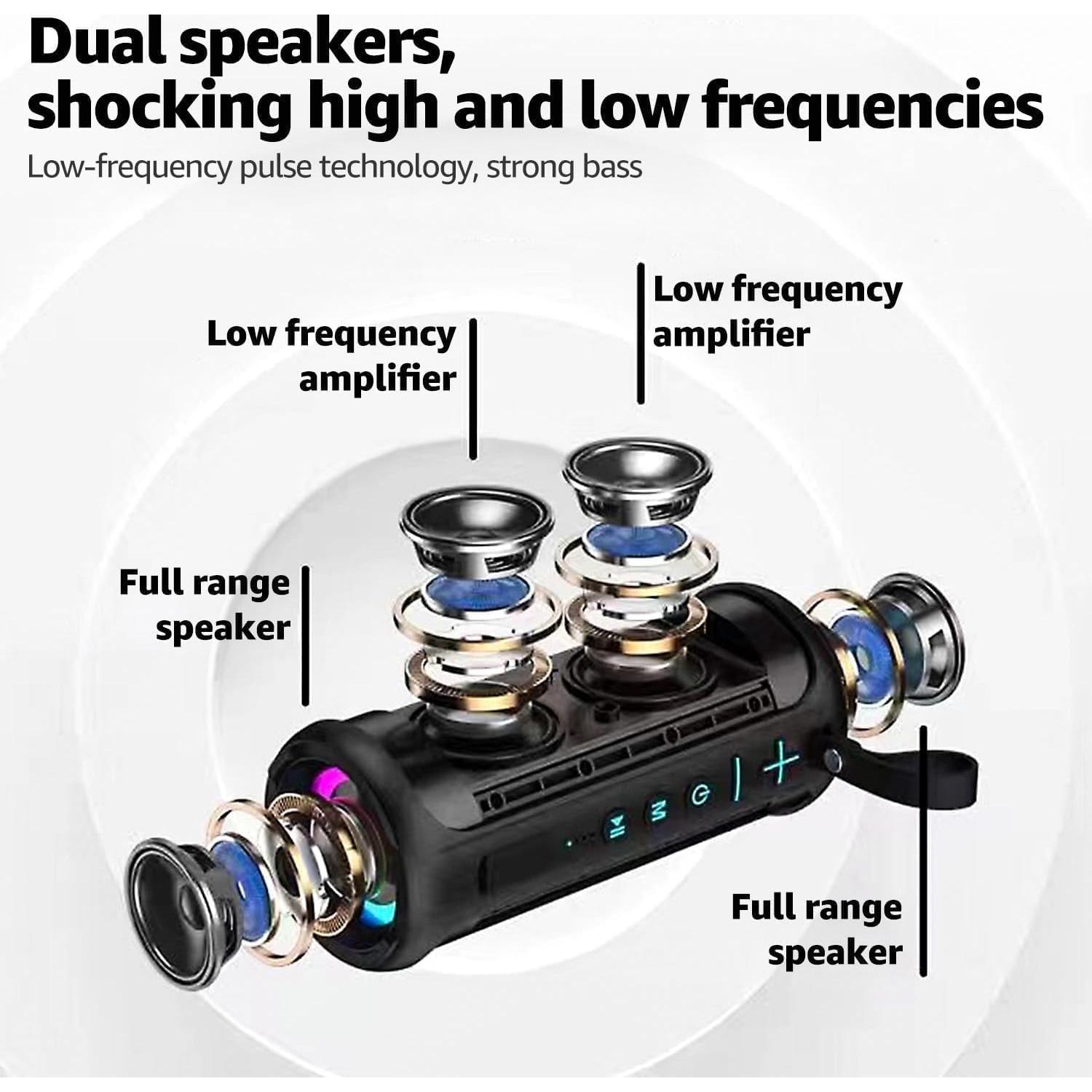 Altavoz Inalámbrico ZZA K5 24W Impermeable 360° para Playa