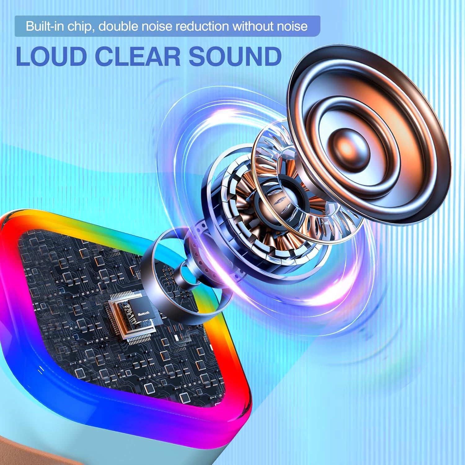 Mini Máquina de Karaoke Bluetooth K12 Azul con 2 Micrófonos