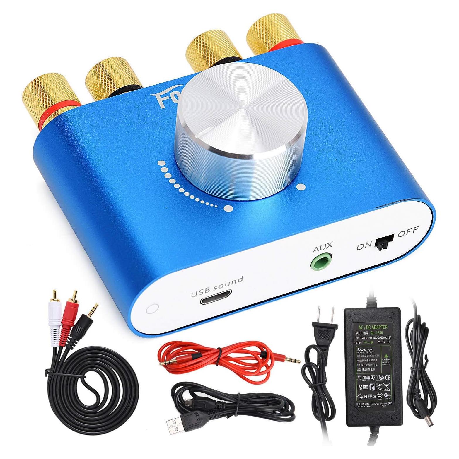 Amplificador Bluetooth Facmogu F900S 160W Estéreo Hi-Fi 2 Canales