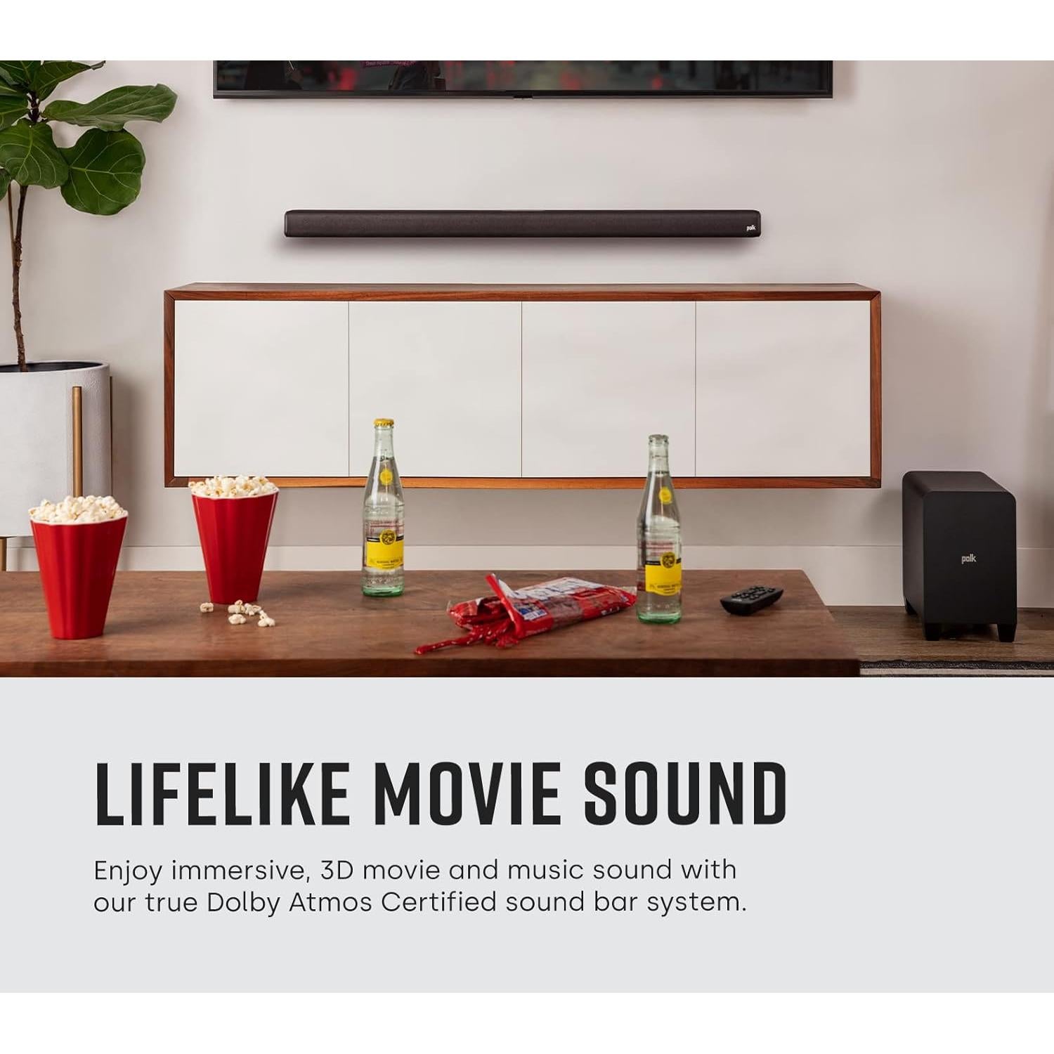 Barra de Sonido Polk Signa S4 con Subwoofer Inalámbrico 3.1.2