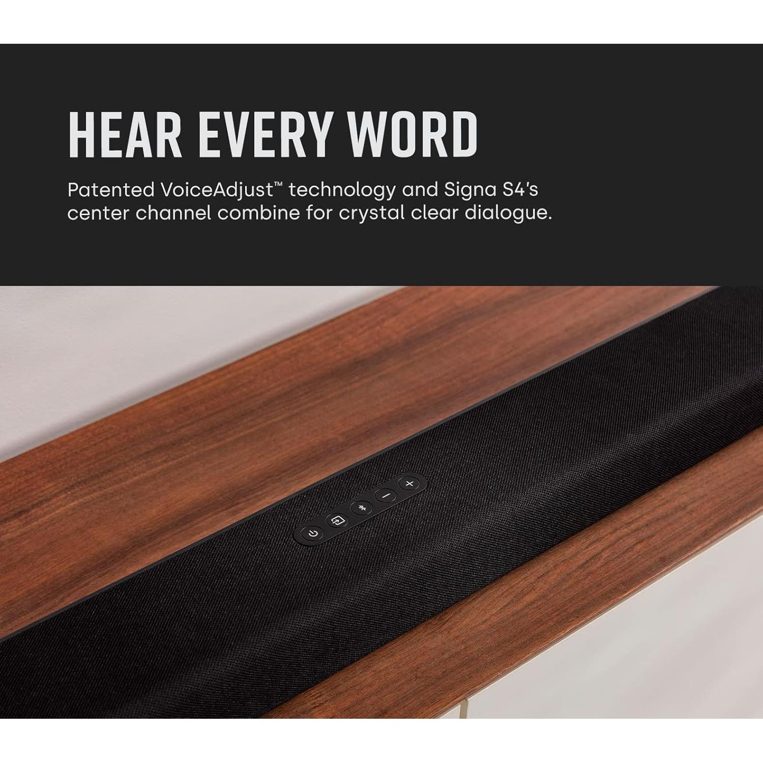 Barra de Sonido Polk Signa S4 con Subwoofer Inalámbrico 3.1.2