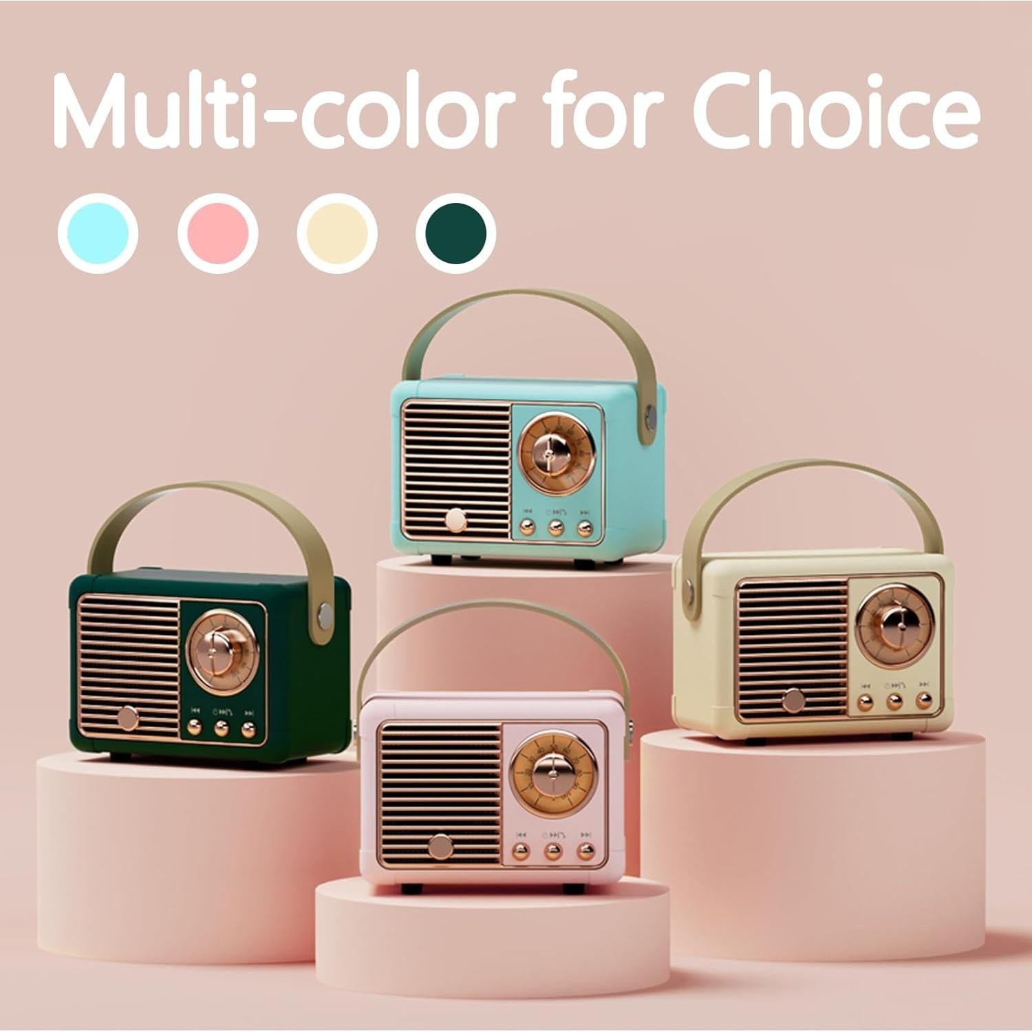 Altavoz Portátil Retro Caulikine HM11 Beige Bluetooth 5.0