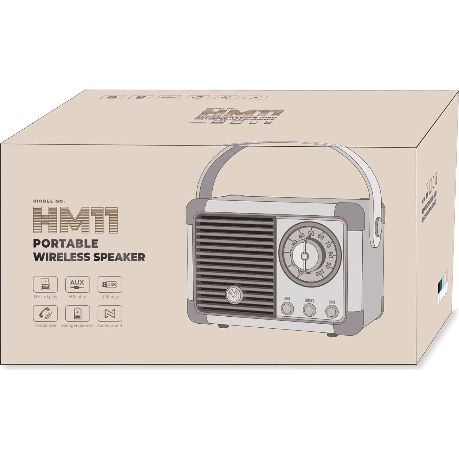Altavoz Portátil Retro Caulikine HM11 Beige Bluetooth 5.0