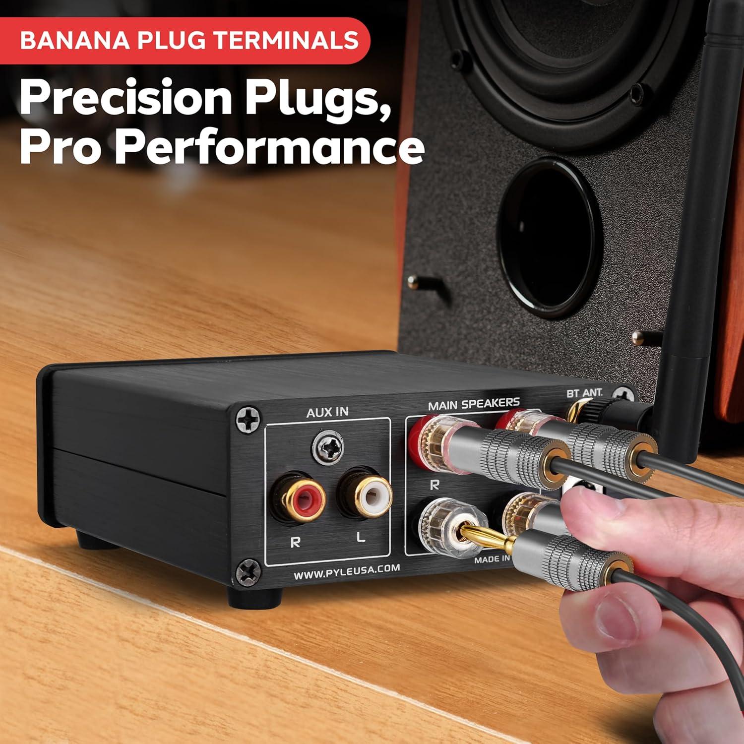 Amplificador Estéreo Pyle PDA22BT 240W Bluetooth 5.0 Compacto