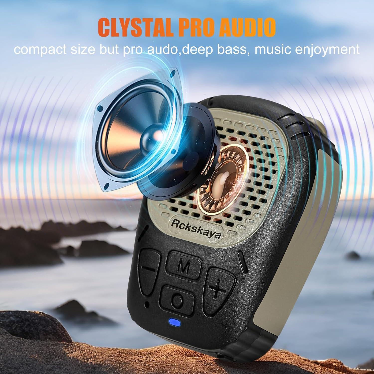 Altavoz Bluetooth Portátil Rckskaya WS-1 Verde Militar 30H Batería