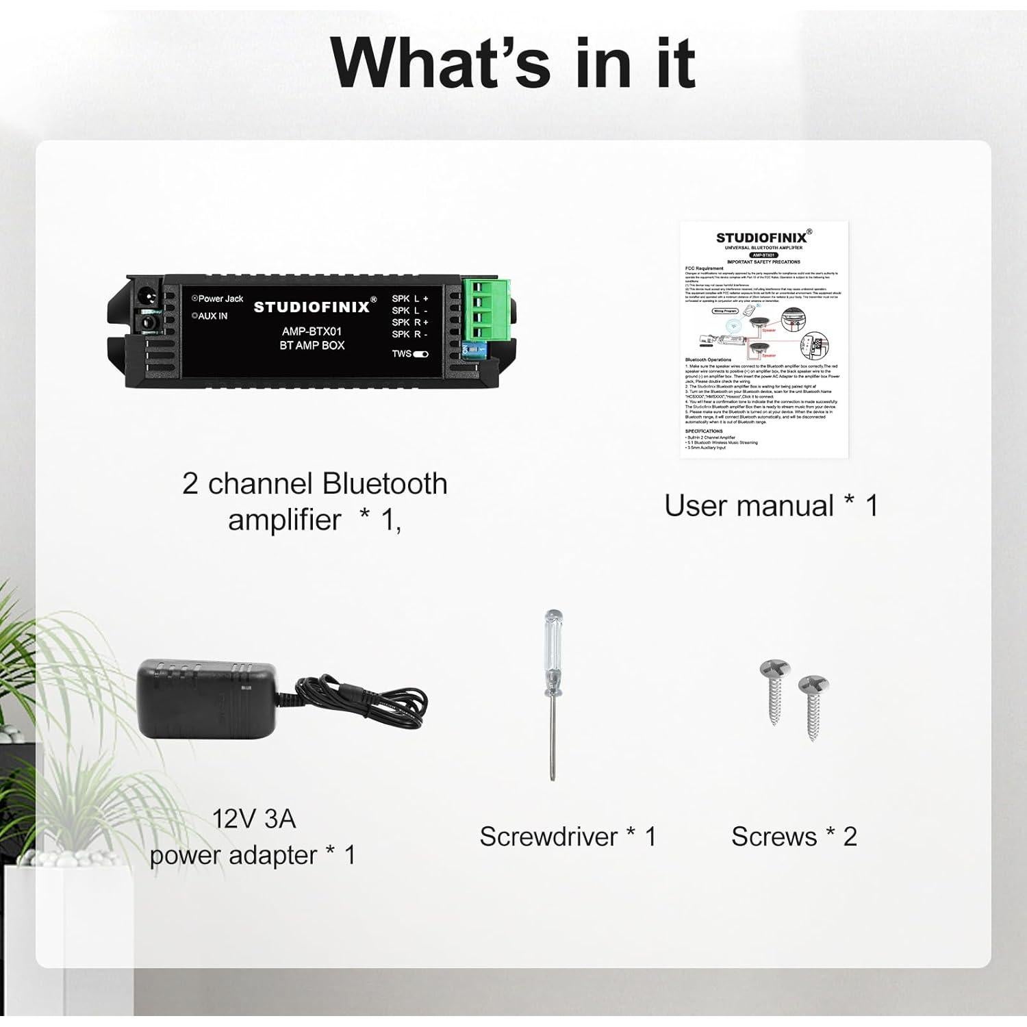 Amplificador Mini 5.1 Bluetooth STUDIOFINIX TA2002 100W