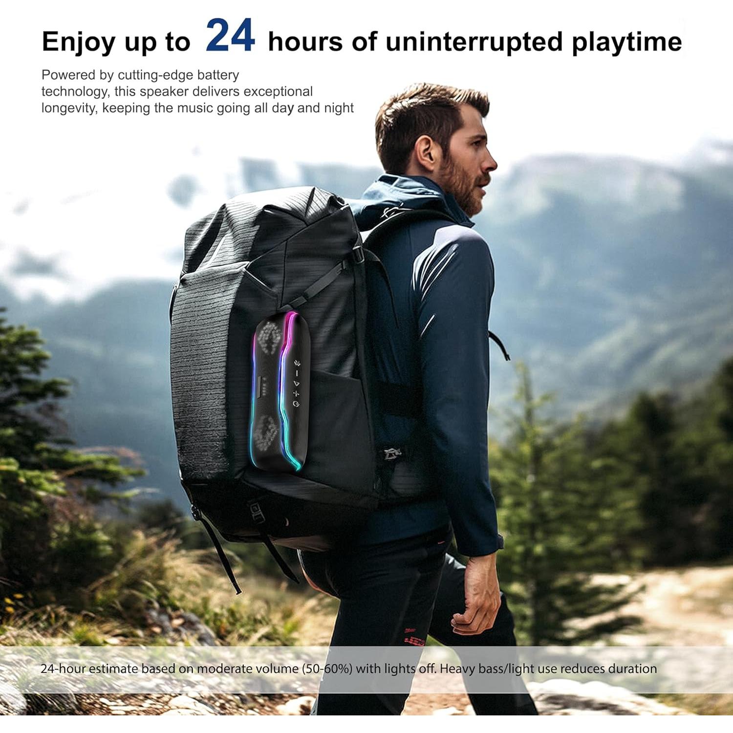 Altavoz Bluetooth Portátil NSY-F10E 30W IPX7 Impermeable Azul