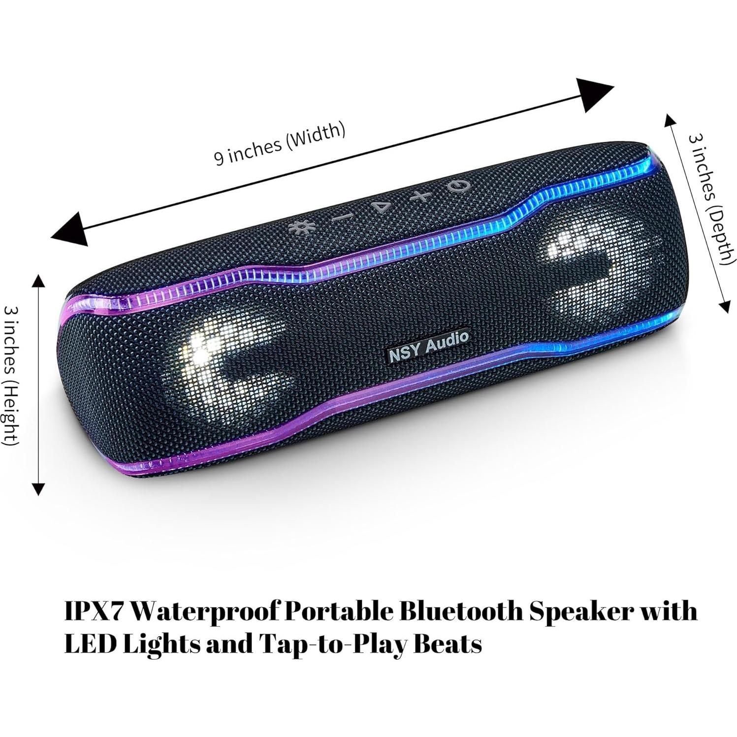 Altavoz Bluetooth Portátil NSY-F10E 30W IPX7 Impermeable Azul