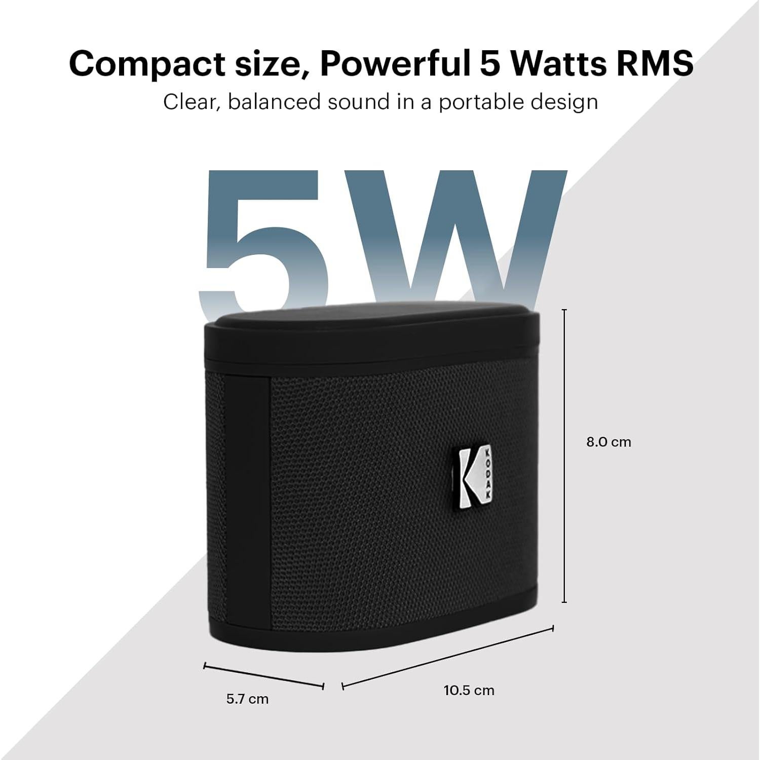Altavoz Inalámbrico KODAK SOUNDBRIX Negro 5W Resistente al Agua