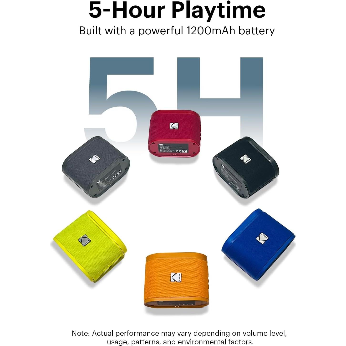 Altavoz Inalámbrico KODAK SOUNDBRIX Negro 5W Resistente al Agua