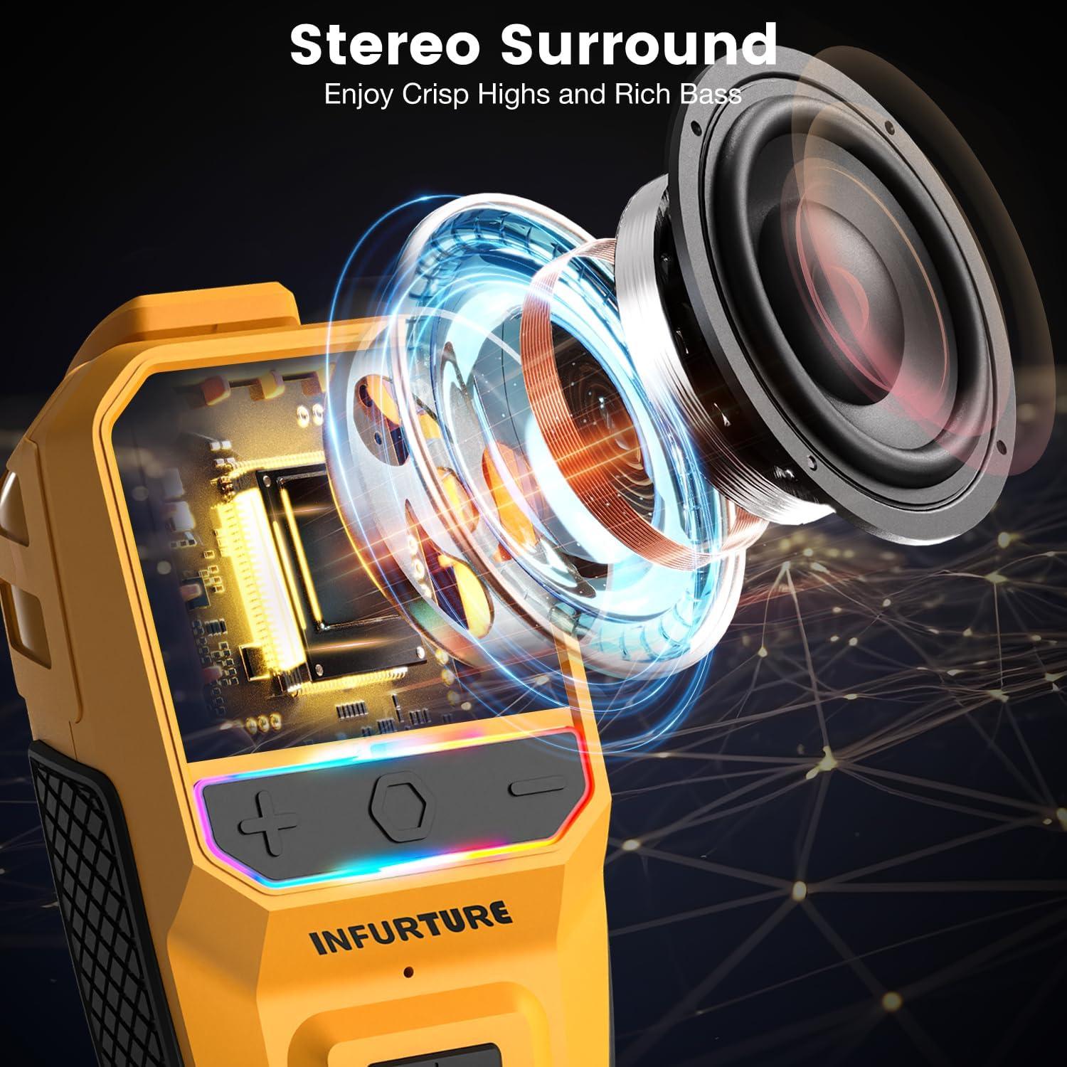 Altavoz Bluetooth Portátil INFURTURE BH127AY Impermeable 15H