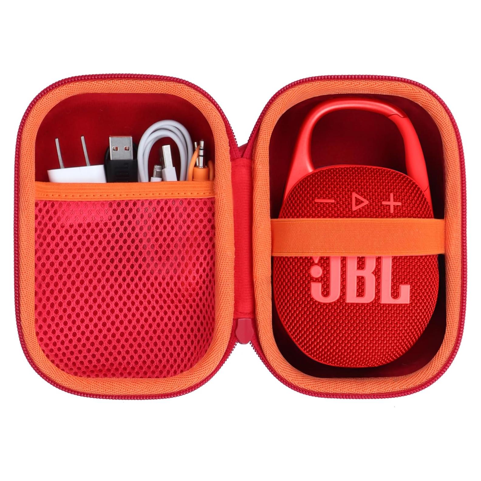 Funda Dura Lebakort para Altavoz JBL Clip 5 y Clip 4 - Roja