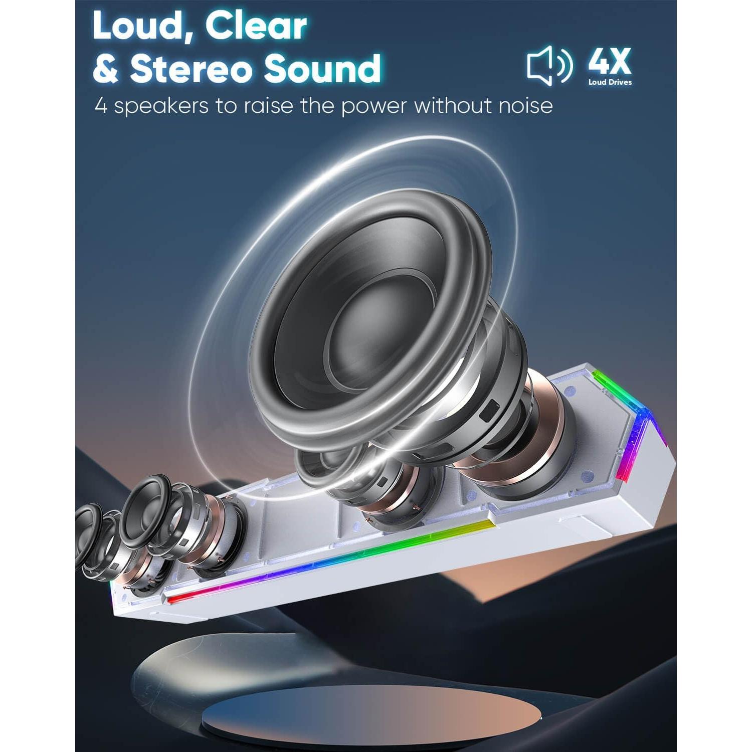 Altavoces Multimedia LENRUE G11 USB C para PC y Laptop