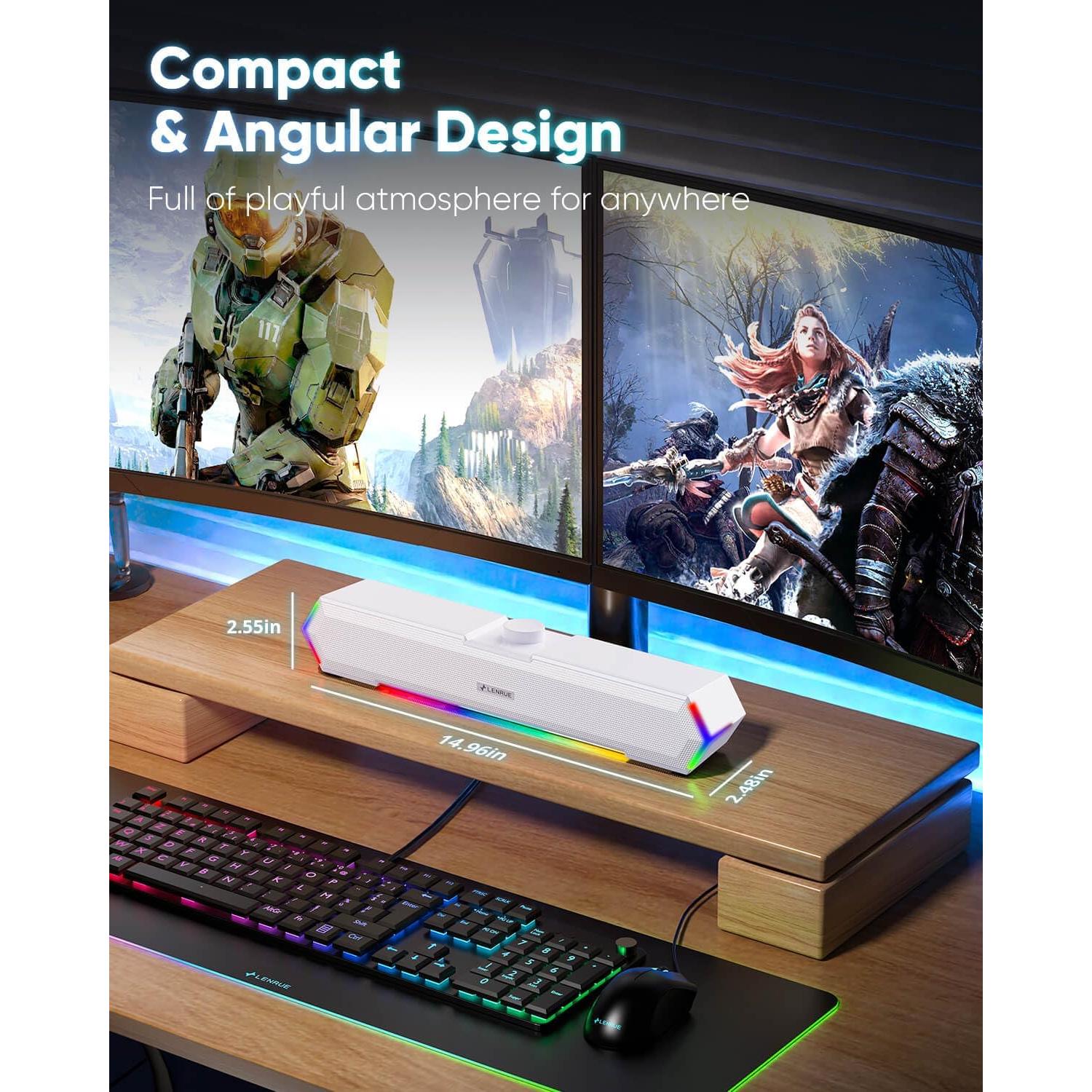 Altavoces Multimedia LENRUE G11 USB C para PC y Laptop