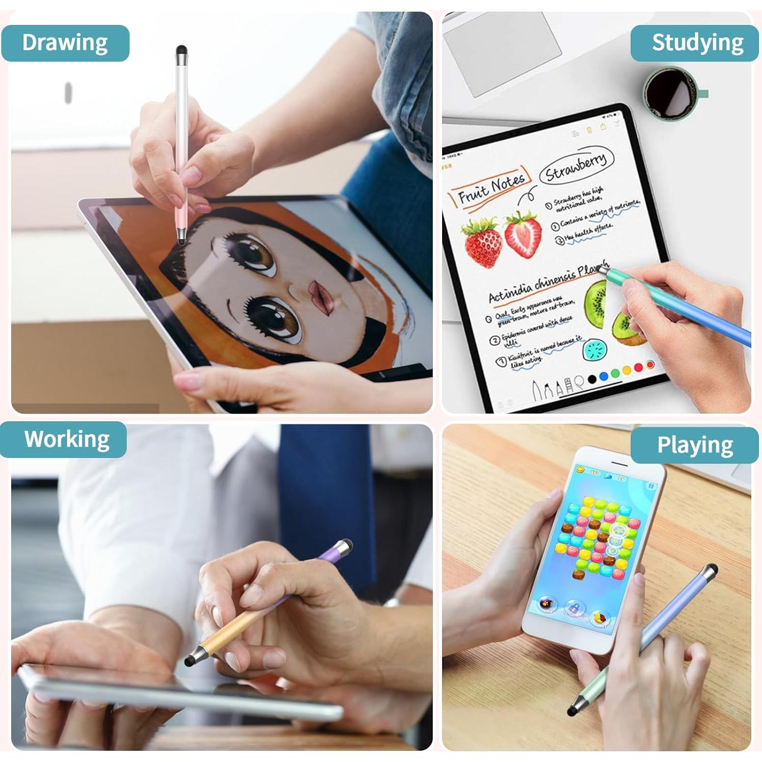 Bolígrafo Stylus 2 en 1 OOCLCURFUL Multicolor Alta Precisión